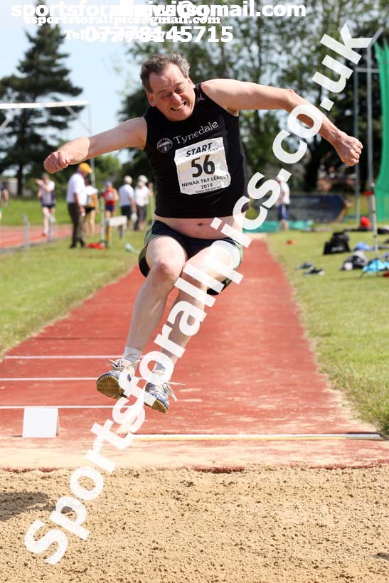 Mens long jump, 2019 NEMA Track and Field Champs, Monkton. Photo:  David T. Hewitson/Sports for All Pics